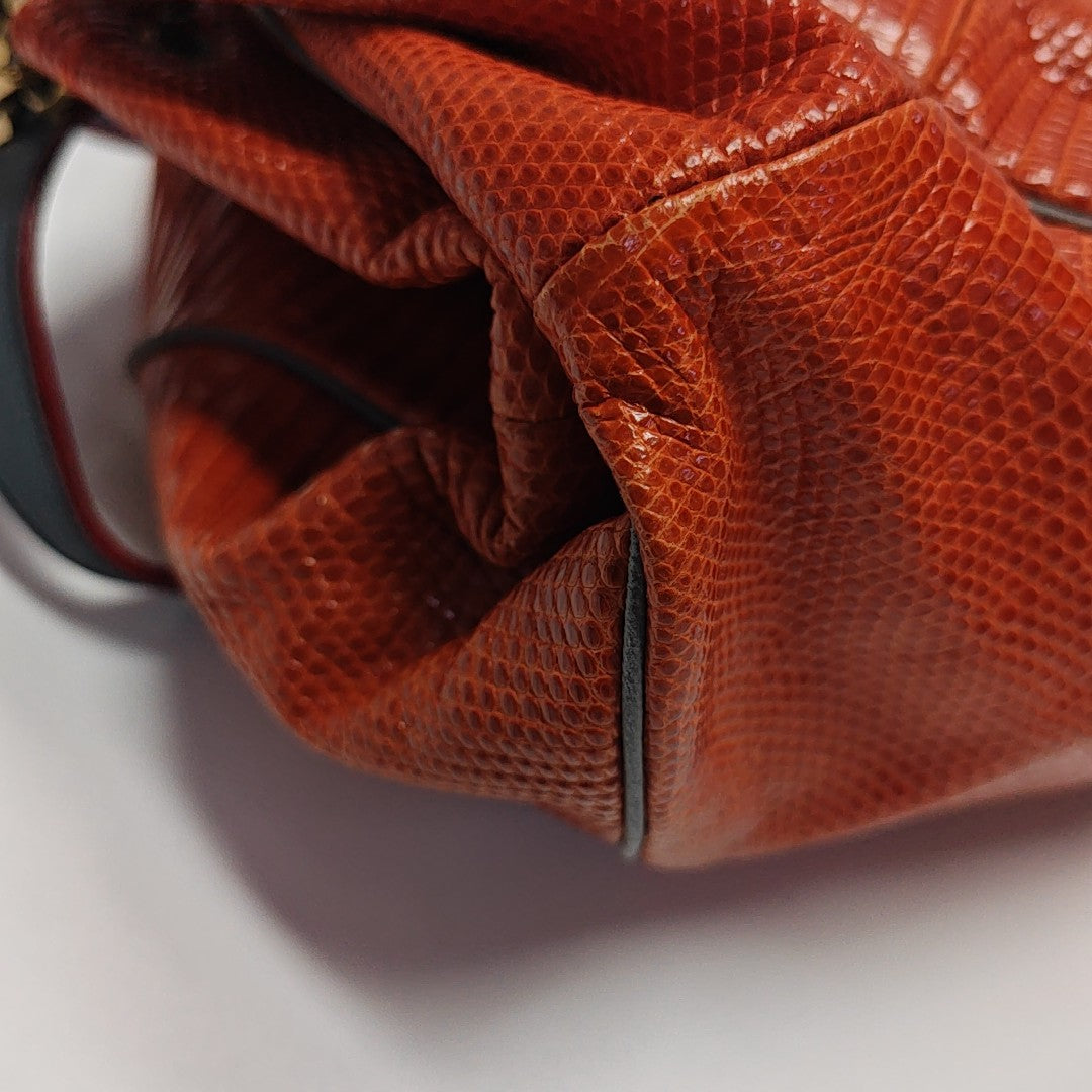 Calfskin Shoulder Bag Orange