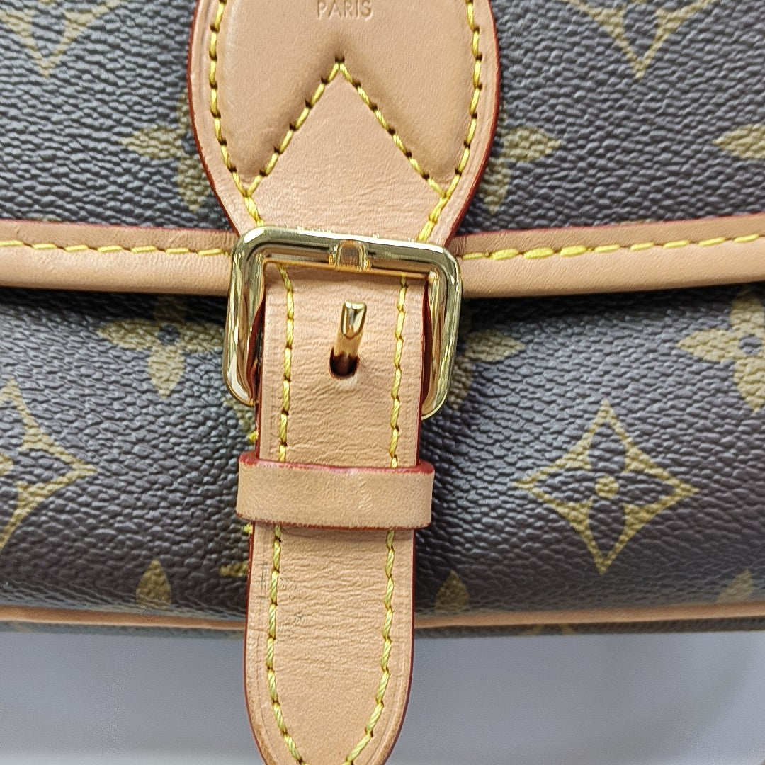 DIANE Monogram Coated Canvas Brown