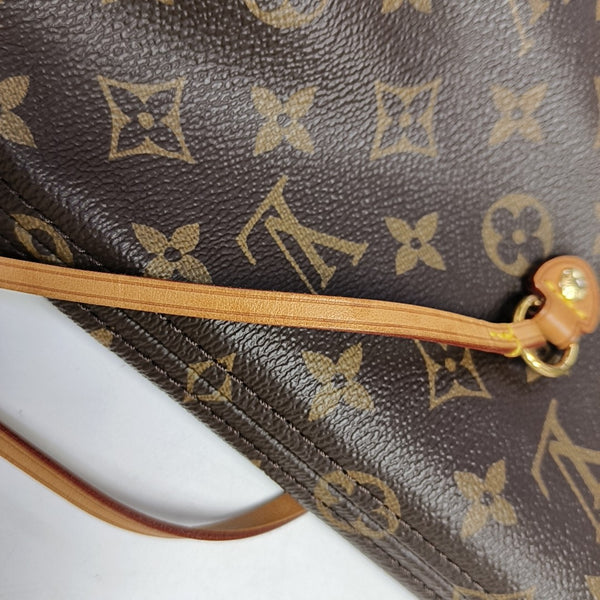 NEVERFULL MM Monogram Coated Canvas Brown