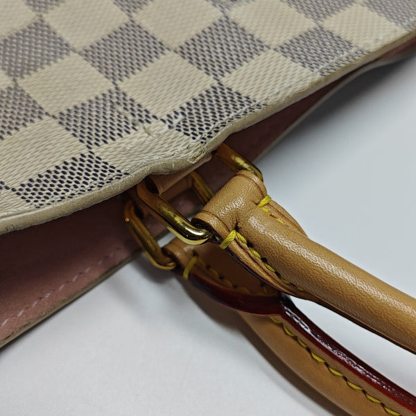 GIROLATA GM Damier Azur Coated Canvas White