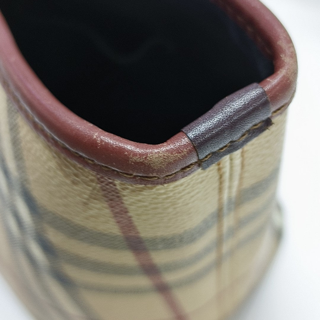 Coated Canvas Top Handle Bag Beige