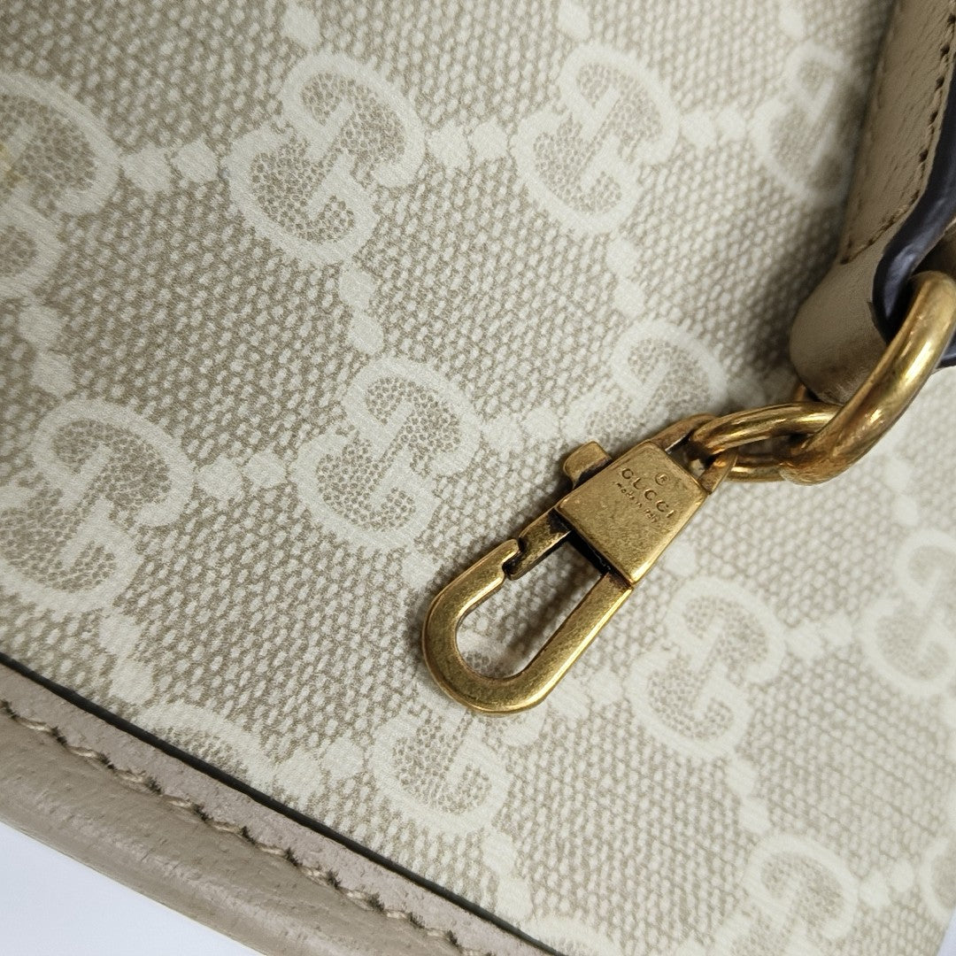 Retro Mini Monogram Coated Canvas Beige