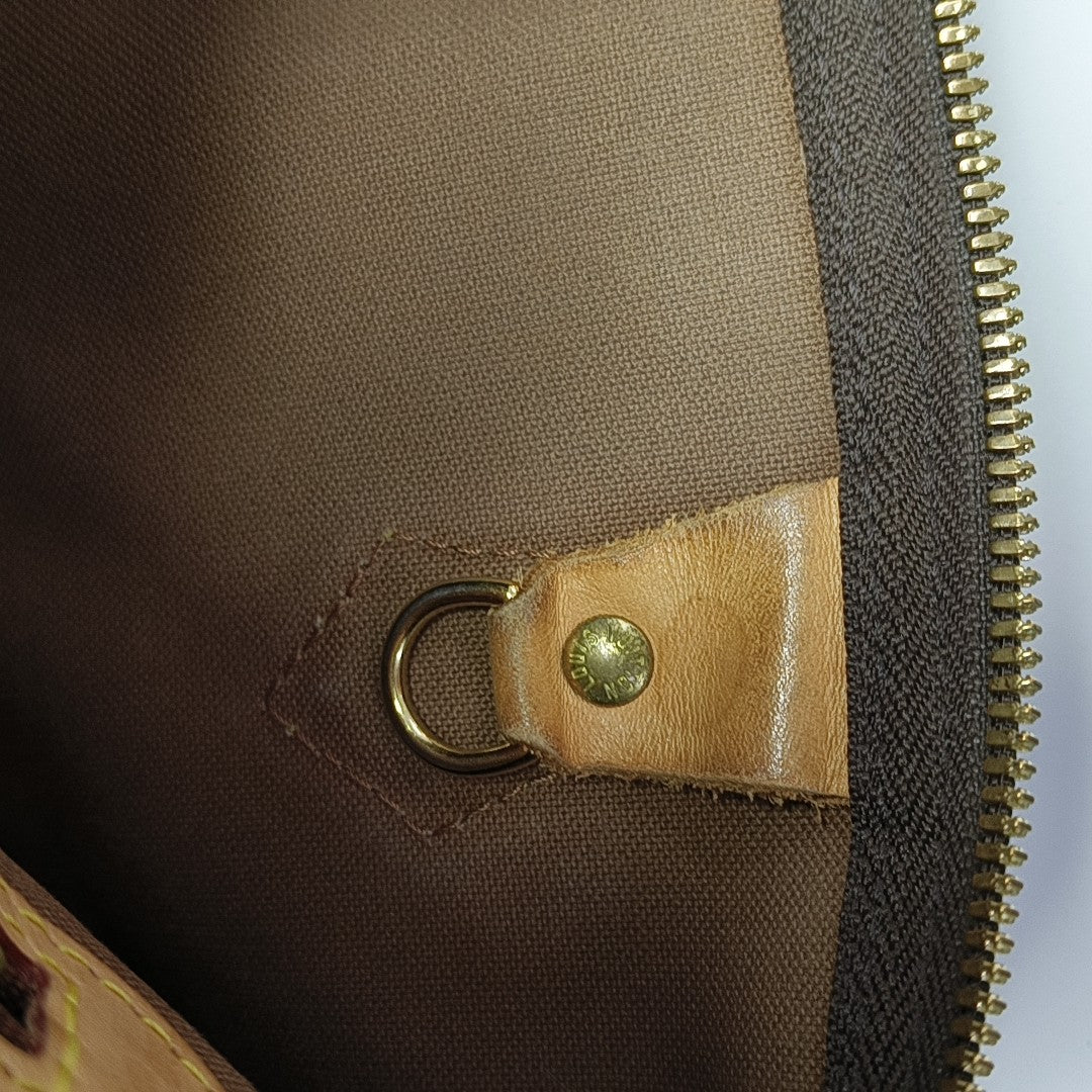 SPEEDY 30 Monogram Coated Canvas Brown