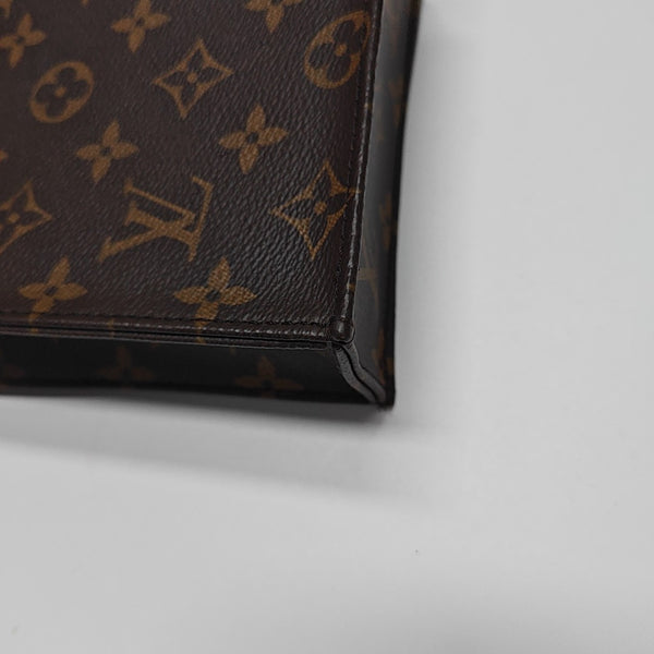SAC PLAT Mini Monogram Coated Canvas Brown