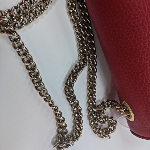 Interlocking G Small Calfskin Red