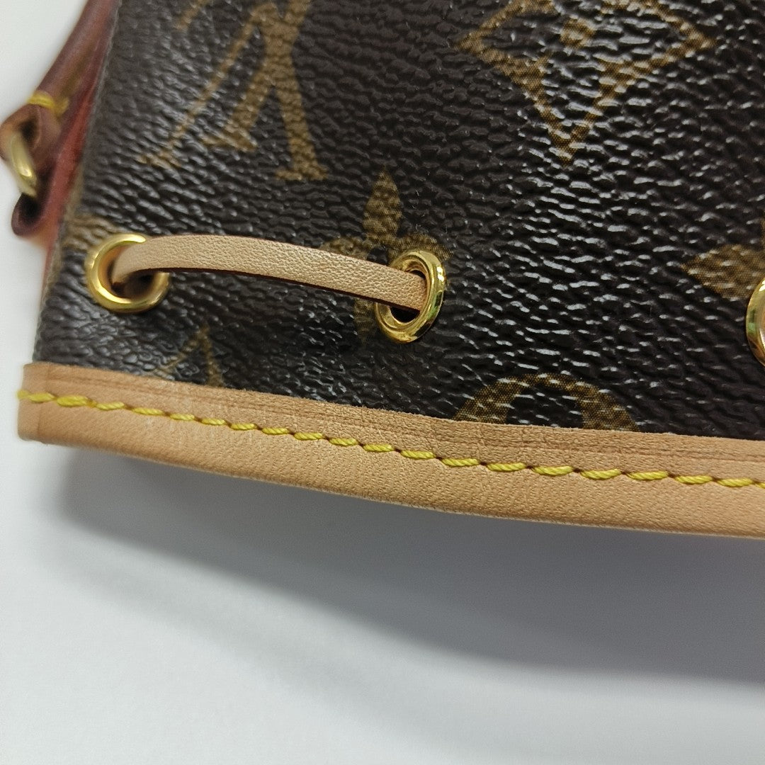NÉONOÉ Nano Monogram Coated Canvas Brown