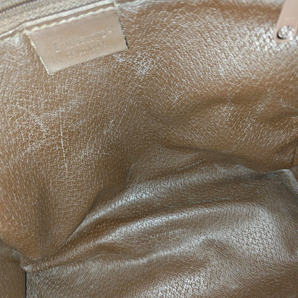 Coated Canvas Shoulder Bag Brown