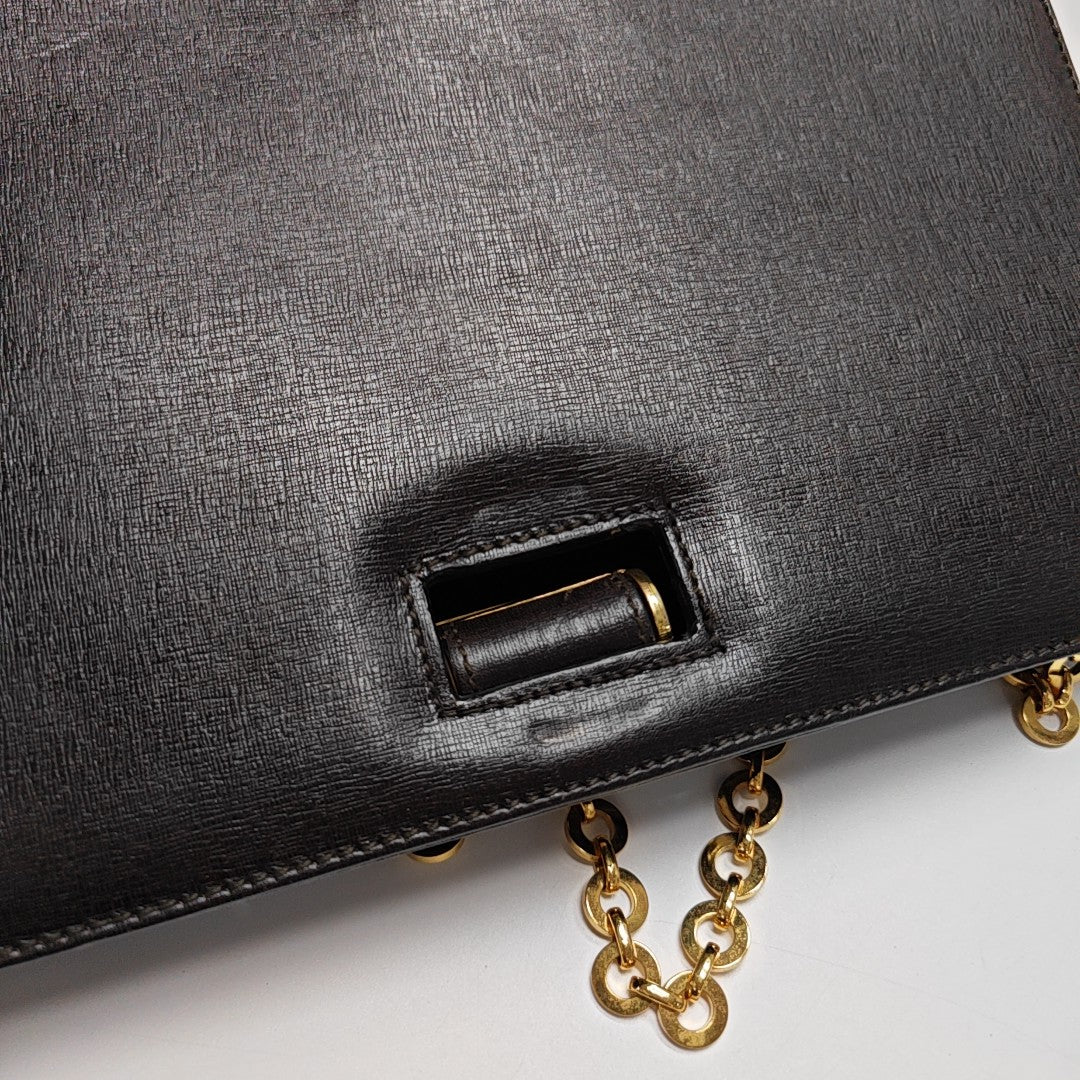 Calfskin Shoulder Bag Brown