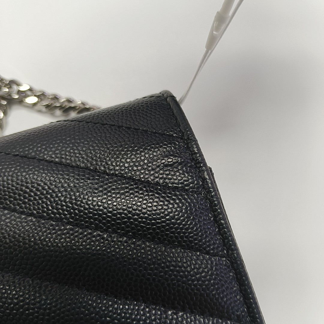 MONOGRAM Medium Chevron Calfskin Black