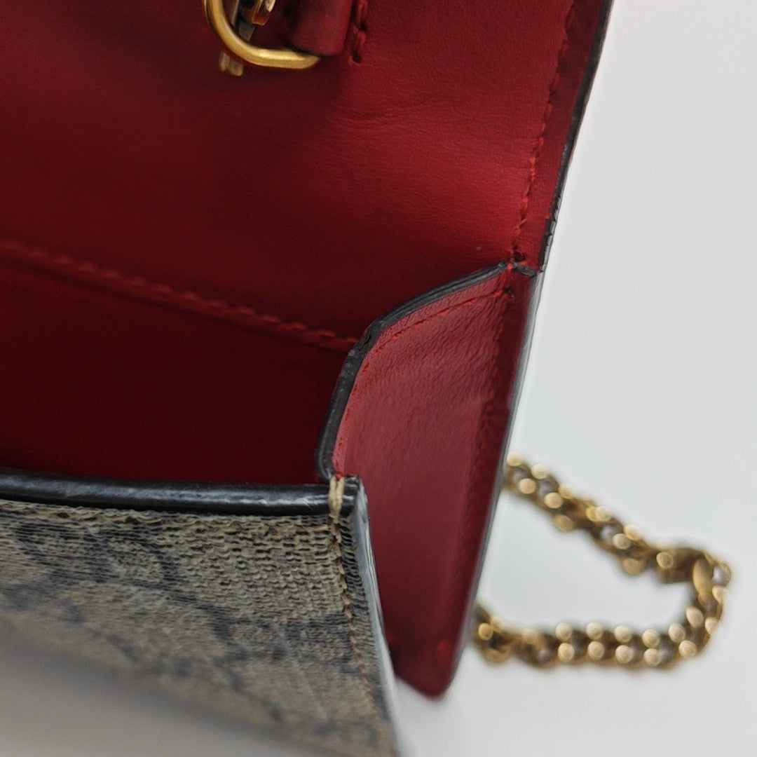 GG Supreme Mini Monogram Coated Canvas Beige