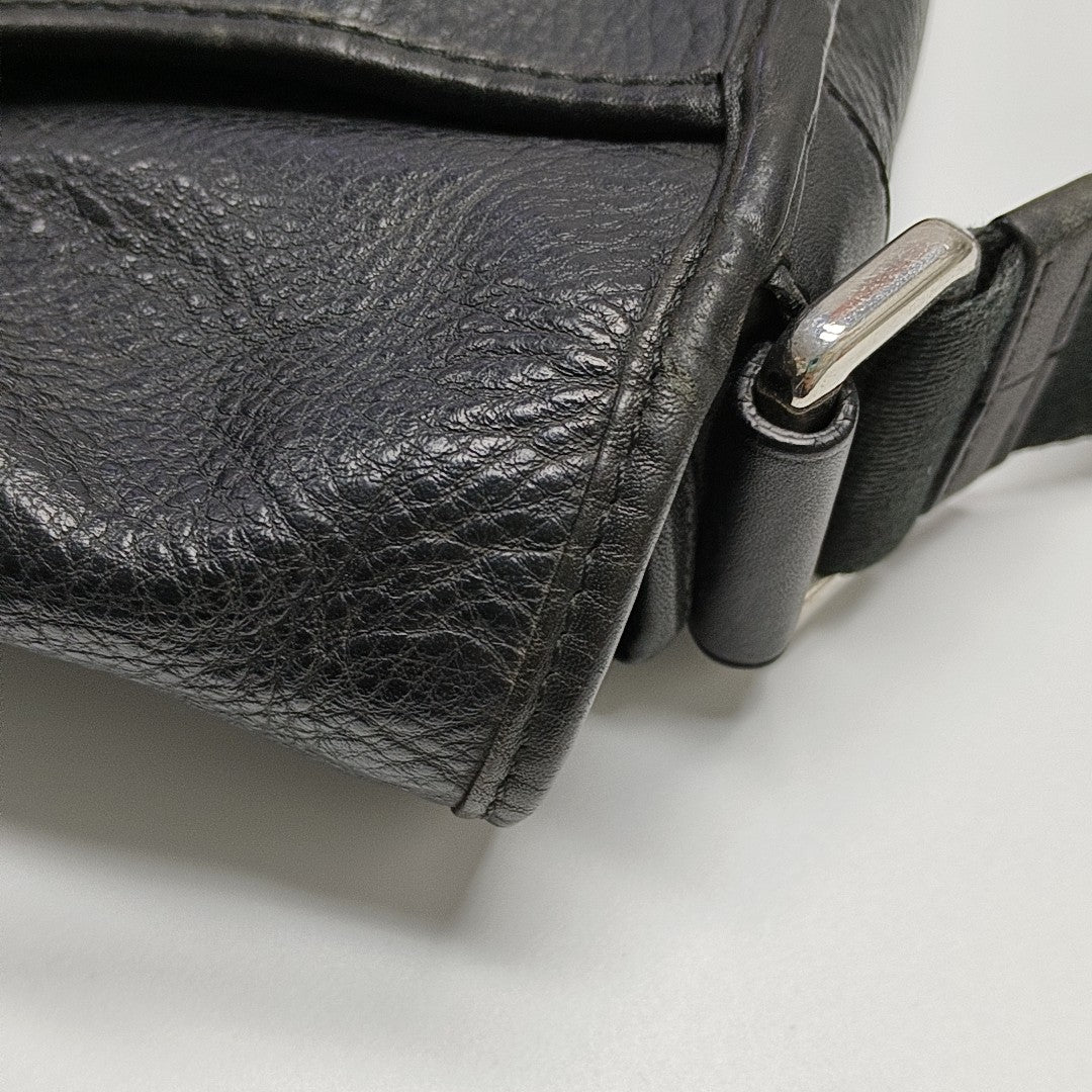 Calfskin Shoulder Bag Black