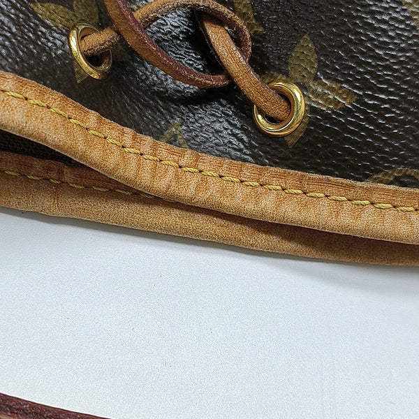 Authenticated pre-owned  NÉONOÉ Nano Monogram Coated Canvas Brown - Bucket Bag at Looply