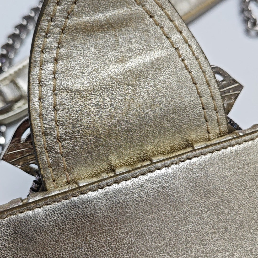 Miu Lady Quilted Lambskin Gold
