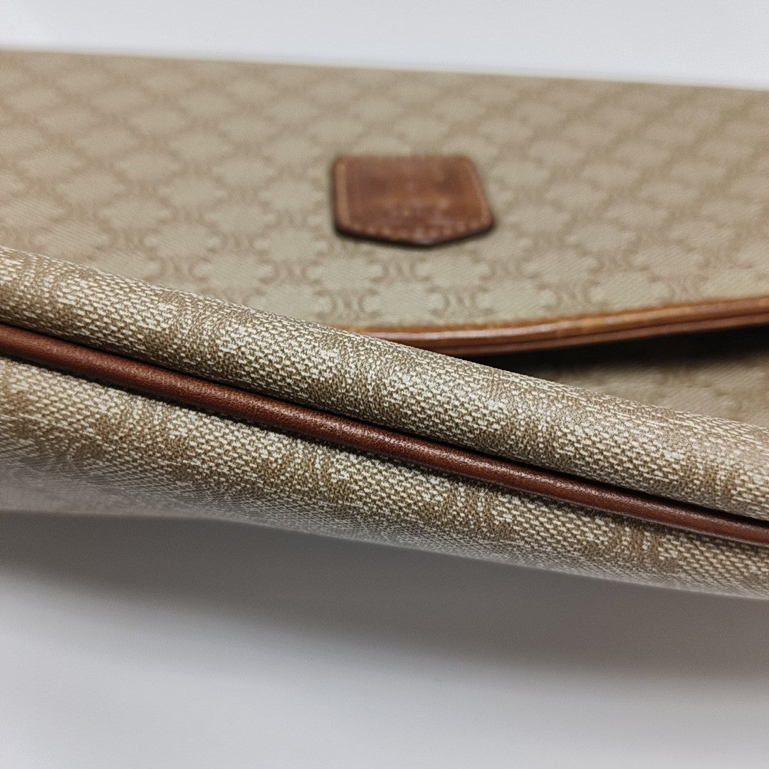 MACADAM CLUTCHES Coated Canvas Beige