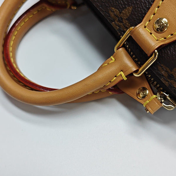 SPEEDY Nano Monogram Coated Canvas Brown