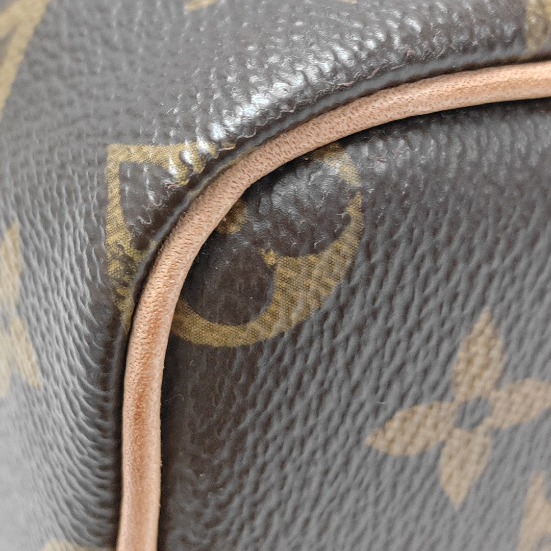 SPEEDY Nano Monogram Coated Canvas Brown