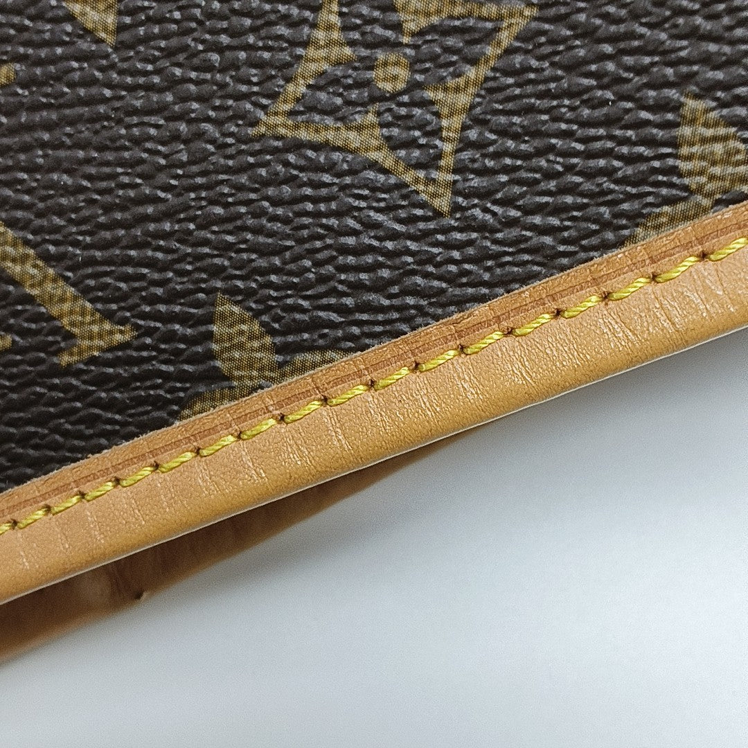 NEVERFULL MM Monogram Coated Canvas Brown