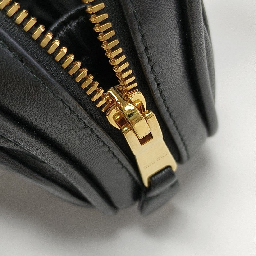 Arcadie Matelassé Small Quilted Lambskin Black