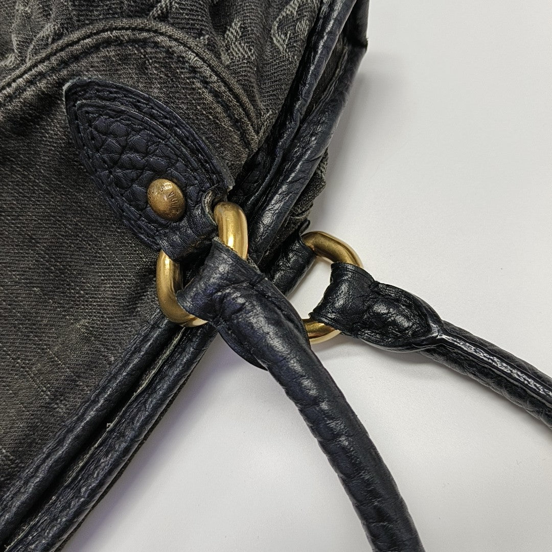 NEO CABBY Monogram Denim Black
