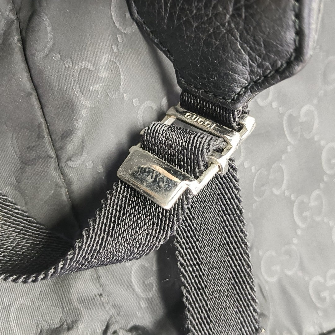 Monogram Nylon Backpack Black