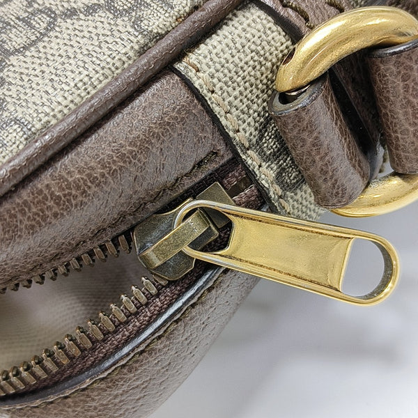 Ophidia Small Monogram Coated Canvas Beige