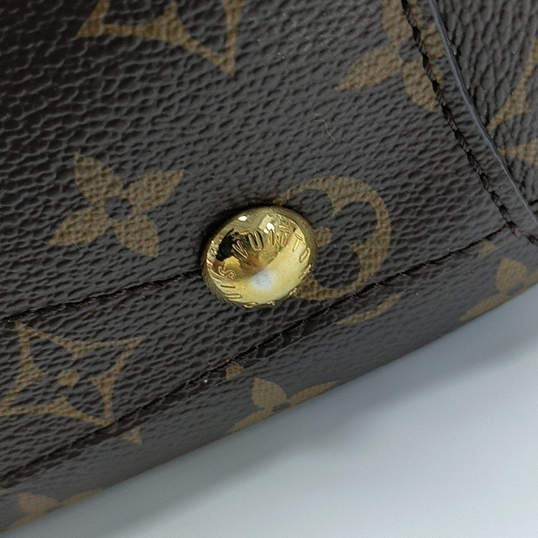 MONTAIGNE MM Monogram Coated Canvas Brown