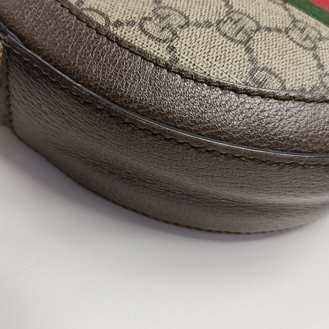 Ophidia Mini Monogram Coated Canvas Beige