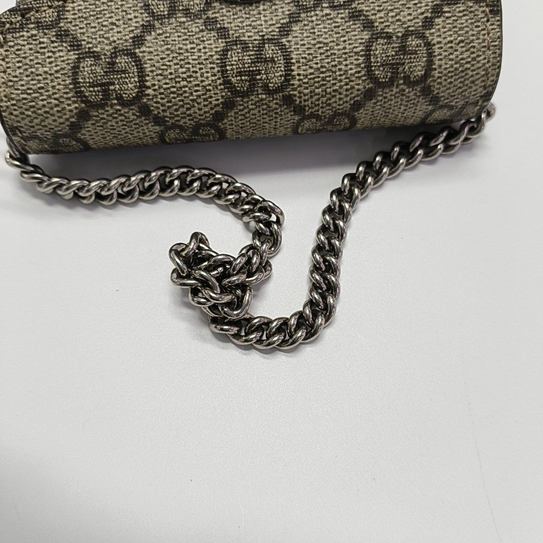 Dionysus Mini Monogram Coated Canvas Beige