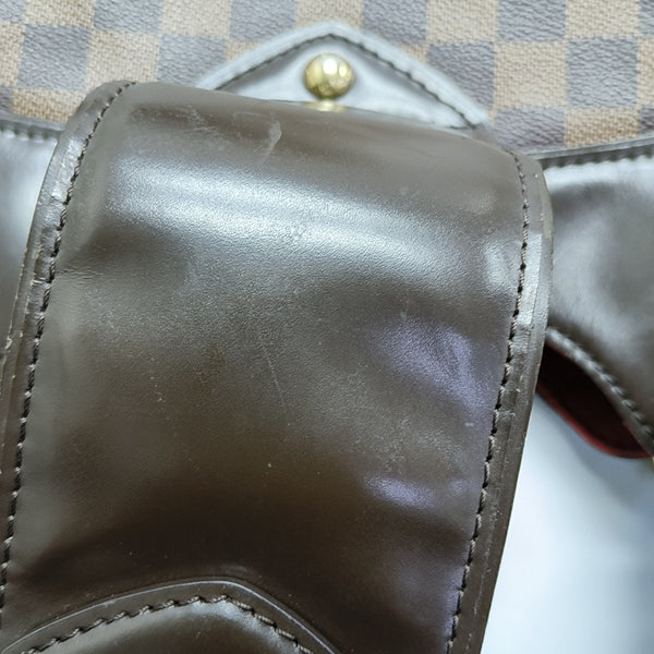 SISTINA MM Damier Ebene Coated Canvas Brown