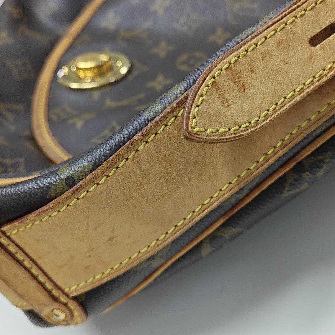 TULUM Monogram Coated Canvas Brown