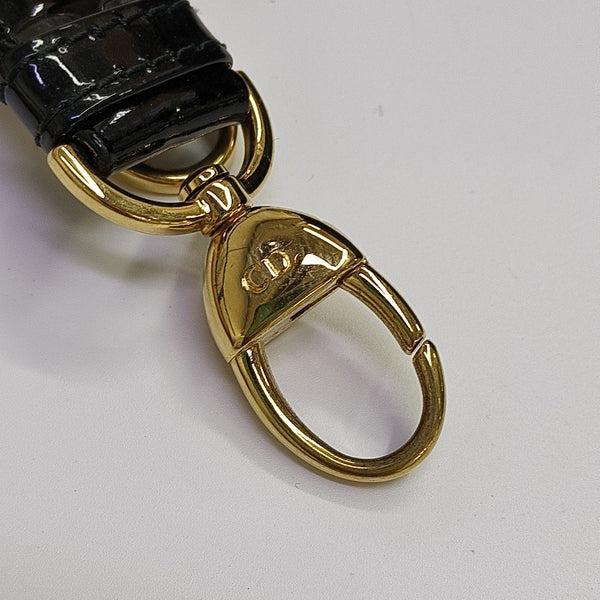 Lady Dior Medium Cannage Patent Leather Black