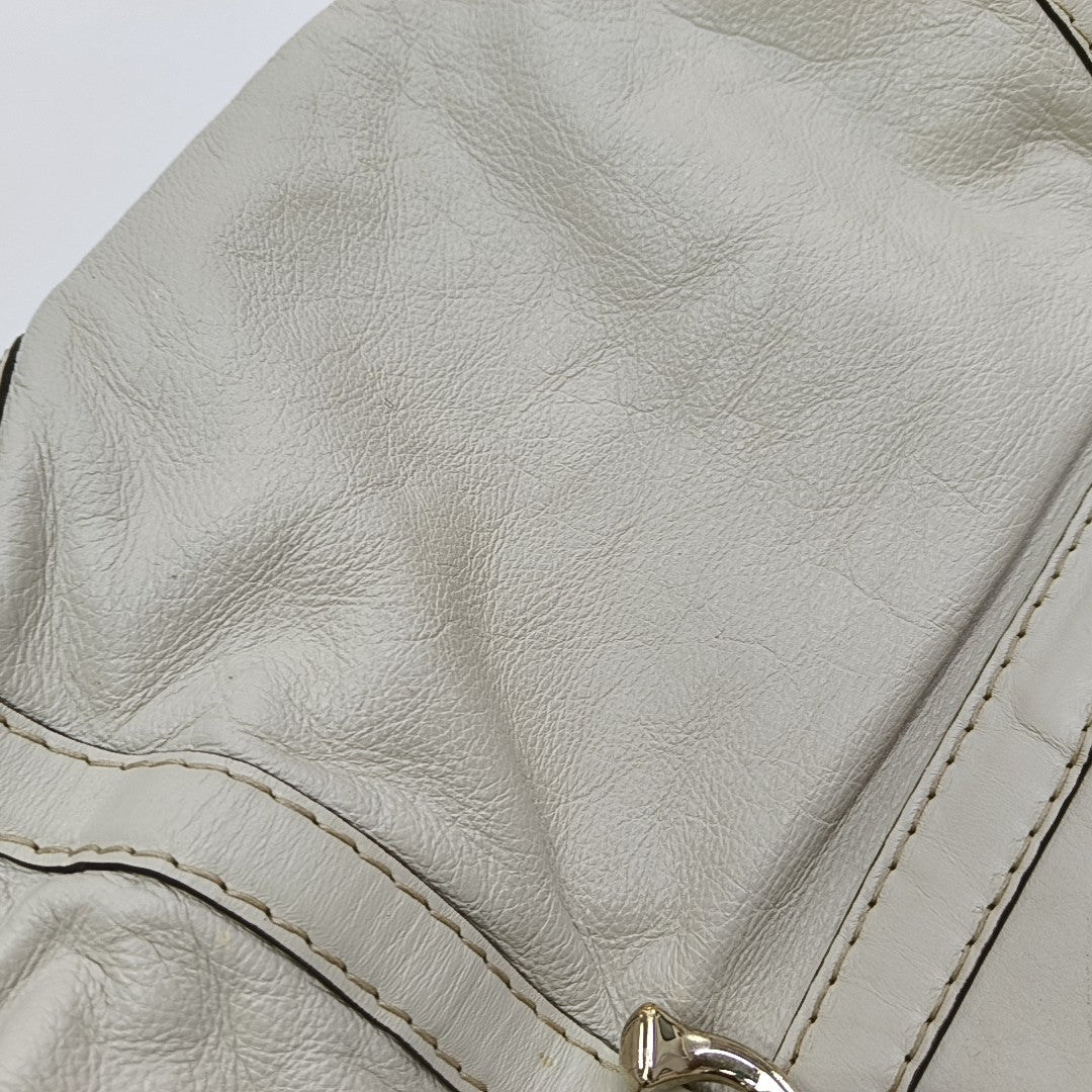 Calfskin Top Handle Bag White