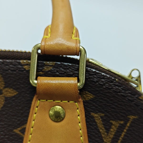 ALMA BB Monogram Coated Canvas Brown