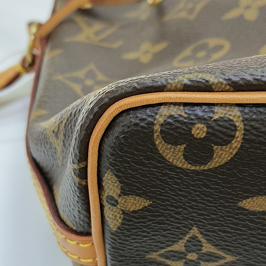 NÉONOÉ Nano Monogram Coated Canvas Brown
