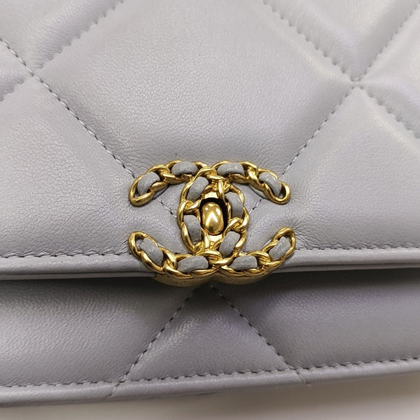 CHANEL 19 WOC Quilted Lambskin Blue