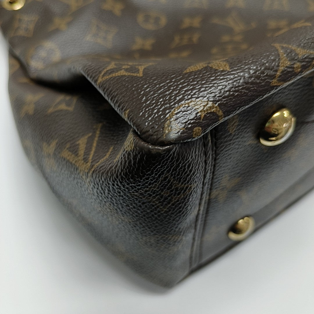 PALLAS MM Monogram Coated Canvas Brown