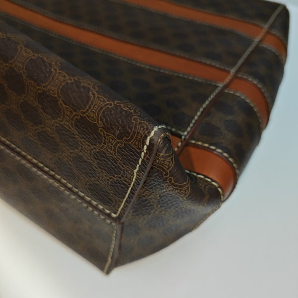 Coated Canvas Tote Bag Brown