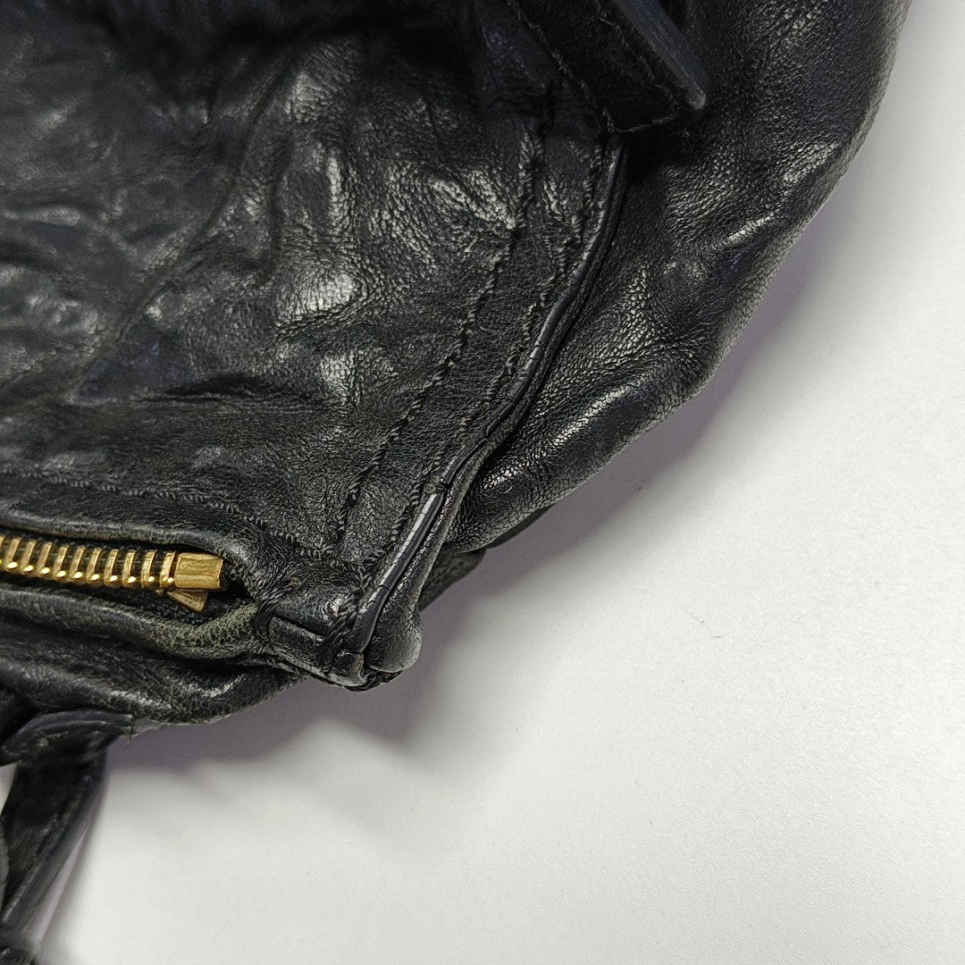 Lambskin Shoulder Bag Black