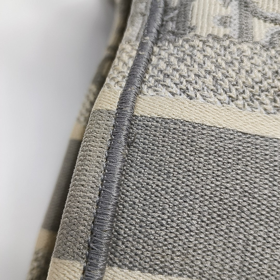 Book Tote Large Oblique Canvas Gray