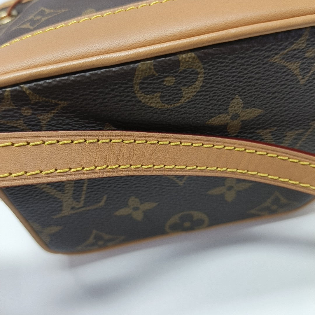 NOÉ Nano Monogram Coated Canvas Brown