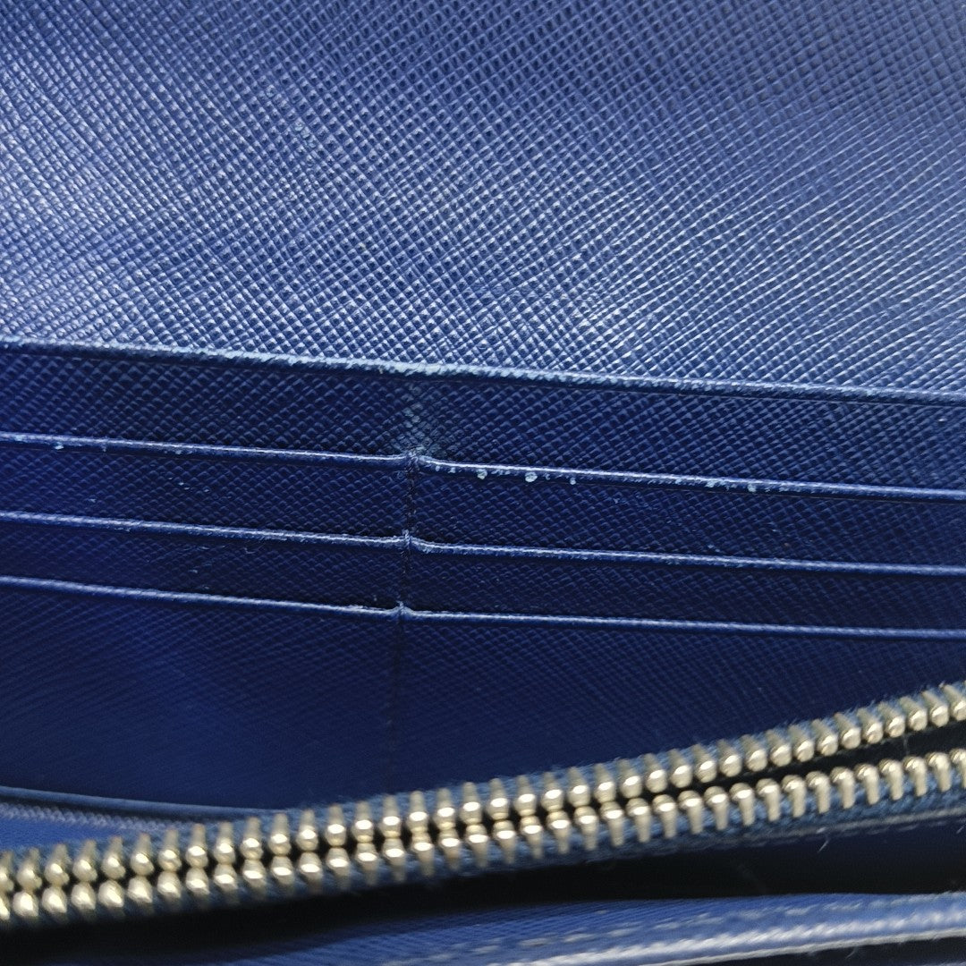 Saffiano Calfskin Wallet Blue