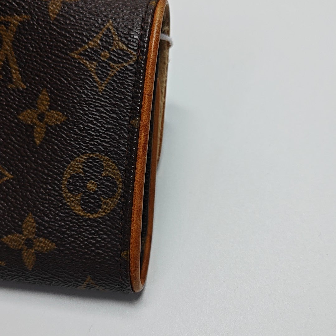 TWIN PM Monogram Coated Canvas Brown Wallet