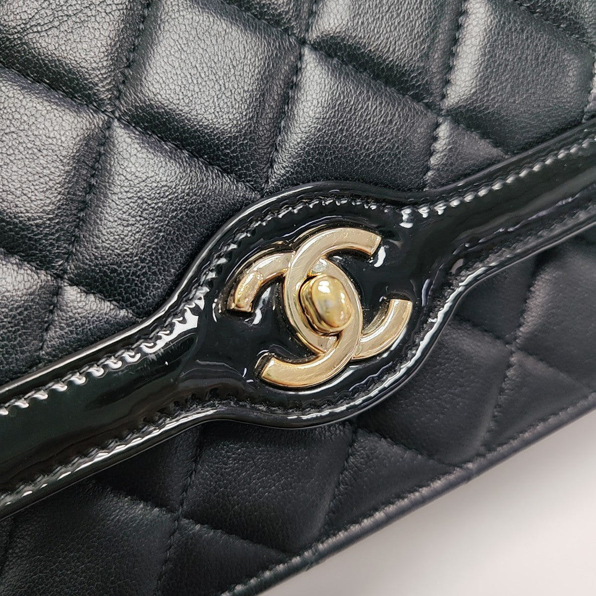 WOC Quilted Lambskin Black