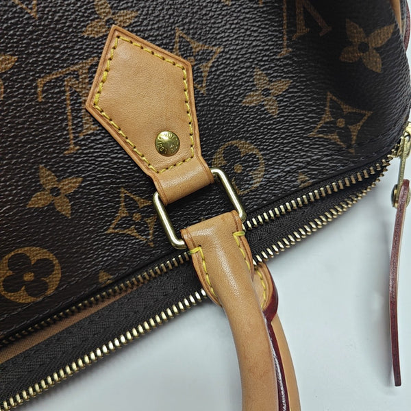 SPEEDY 30 Monogram Coated Canvas Brown