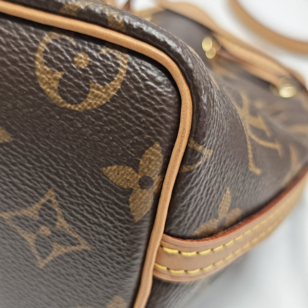 NÉONOÉ Nano Monogram Coated Canvas Brown