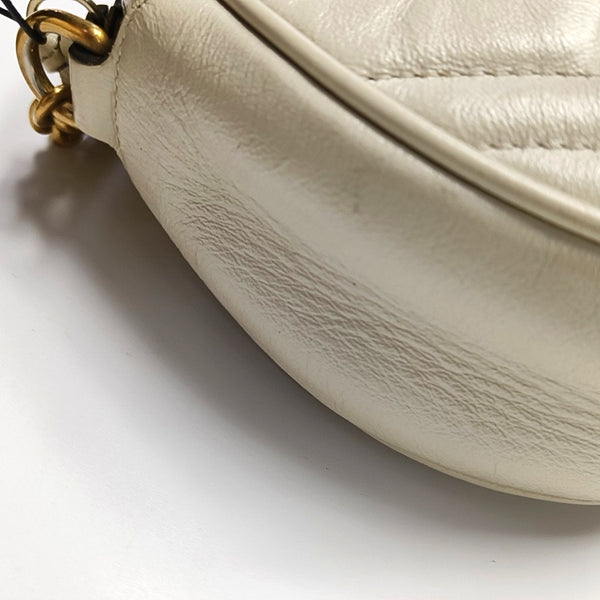 Authenticated pre-owned  GG Marmont Mini Quilted Calfskin White - Shoulder Bag at Looply