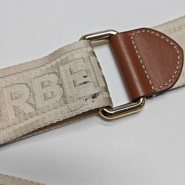 Coated Canvas Shoulder Bag Beige