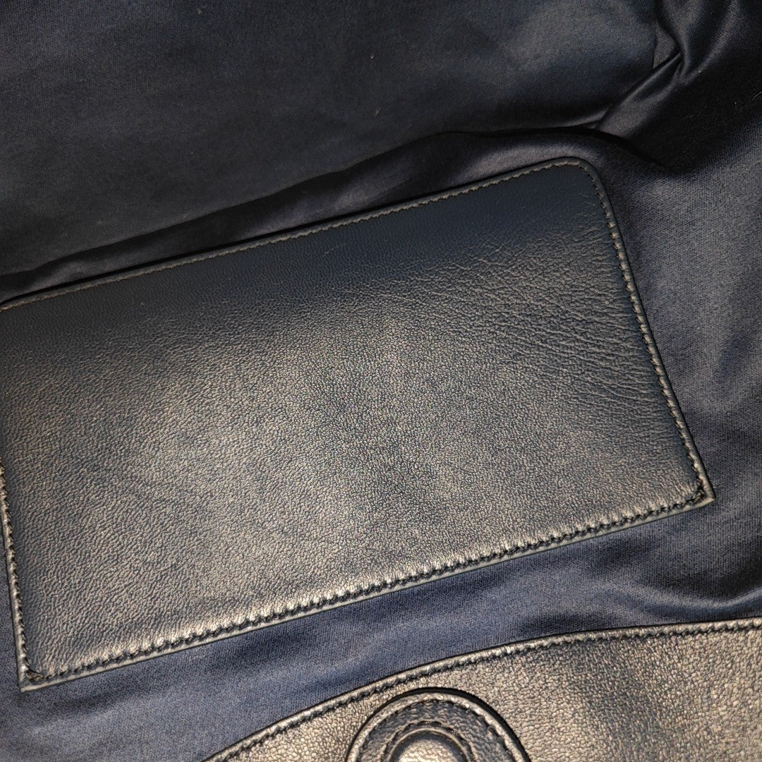 Quilted Lambskin Tote Bag Blue