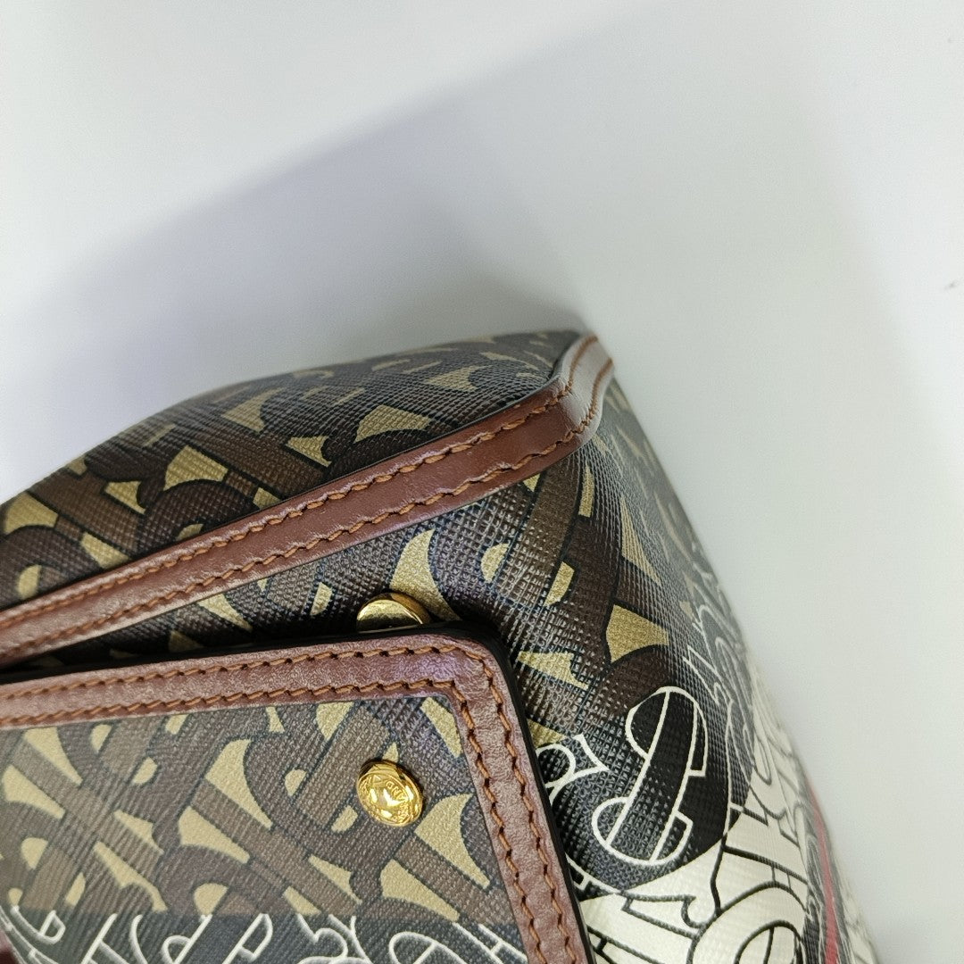 Crossbody Bag Coated Canvas Multicolor