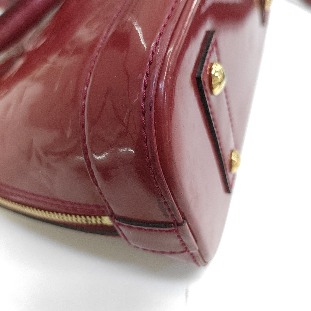 ALMA BB Monogram Patent Leather Red